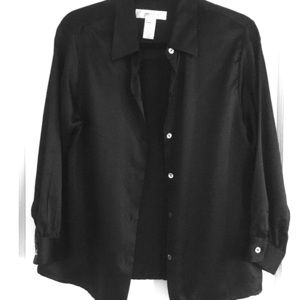 Jones & Company Black Silk Shirt